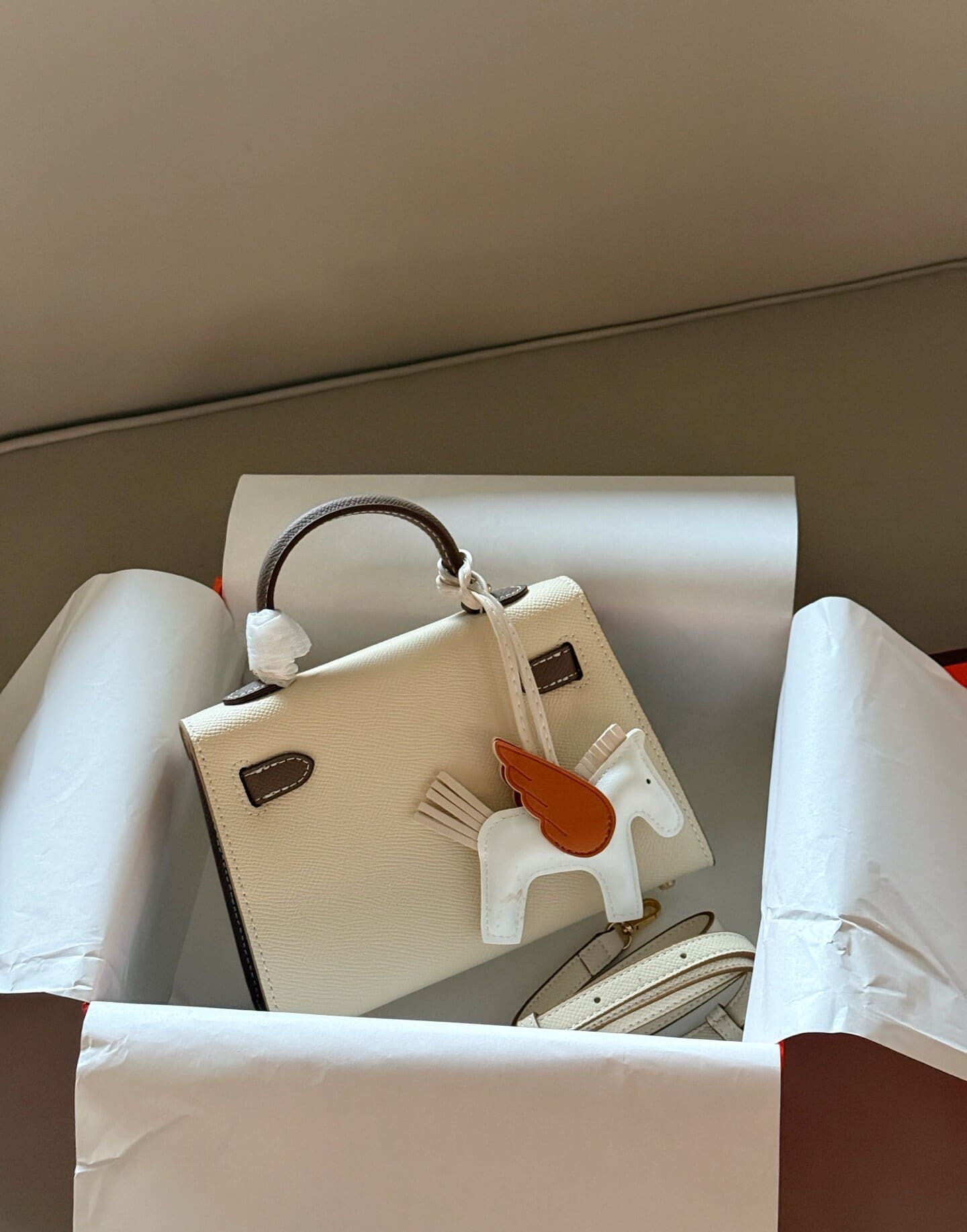 Hermès Nata and Etain Epsom Mini Kelly II 20 HSS Permabrass Hardware