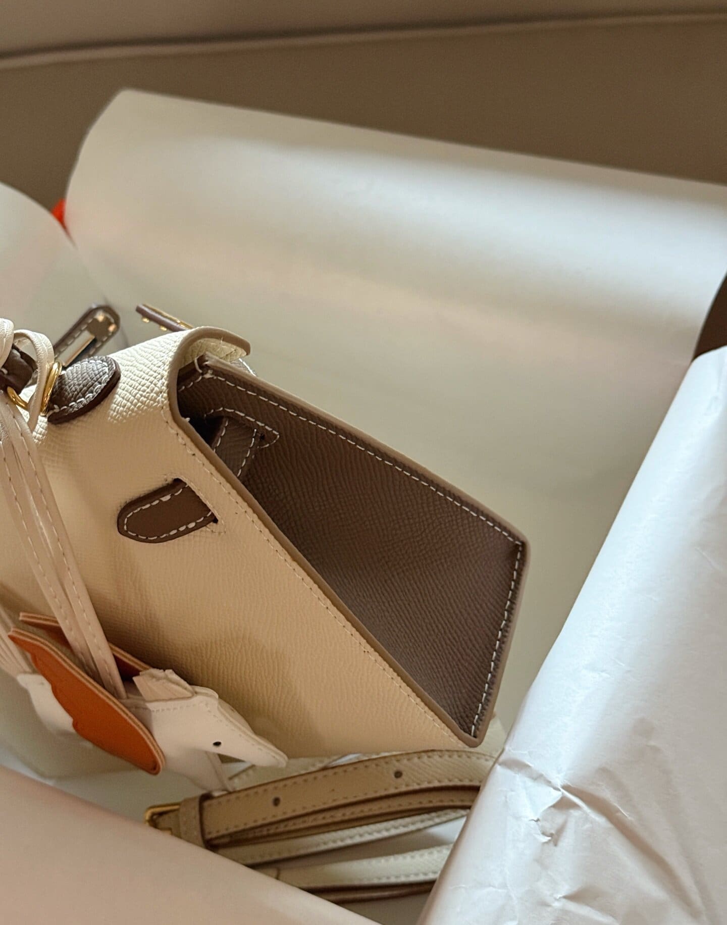 Hermès Nata and Etain Epsom Mini Kelly II 20 HSS Permabrass Hardware