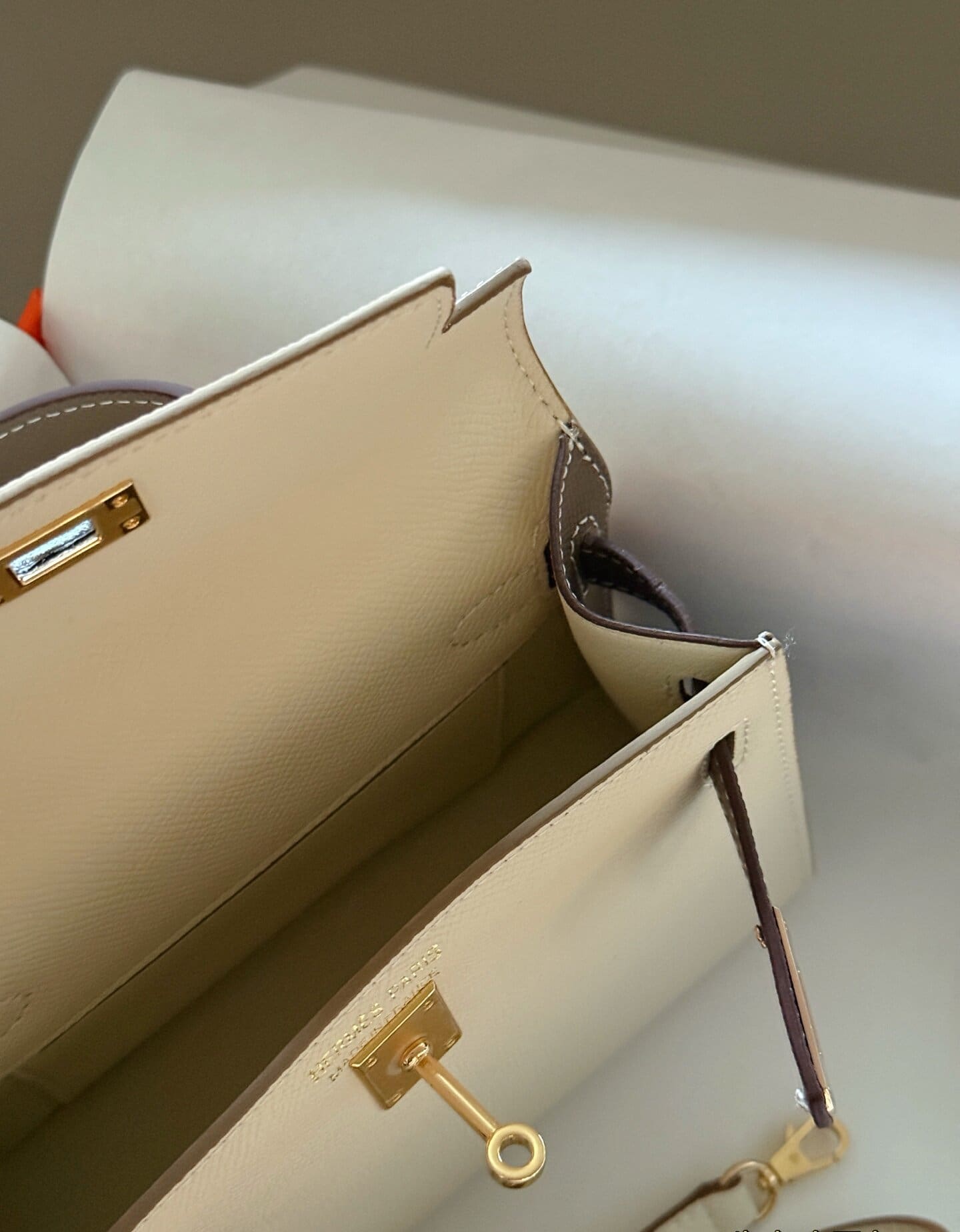 Hermès Nata and Etain Epsom Mini Kelly II 20 HSS Permabrass Hardware