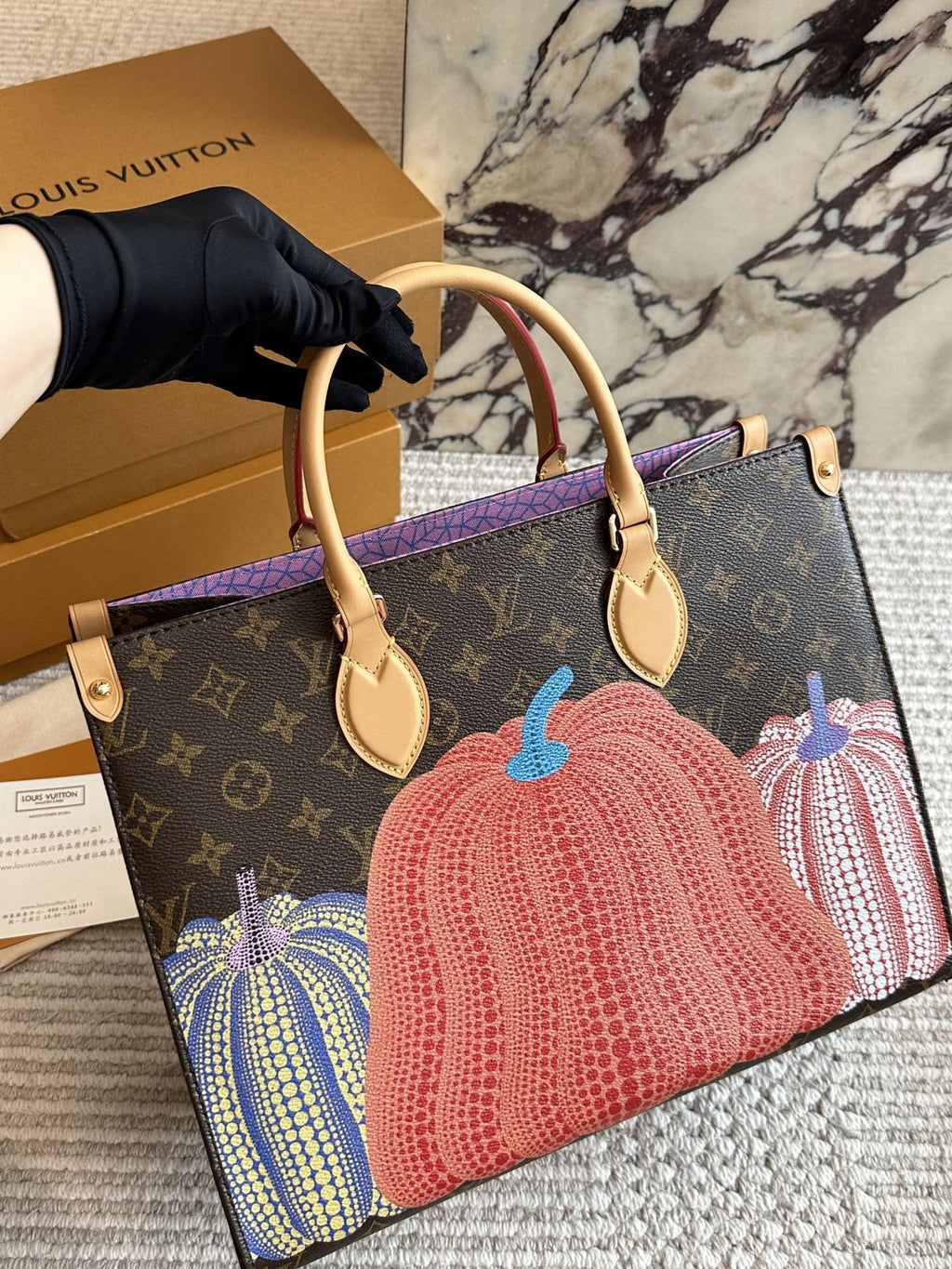 Louis Vuitton  LV X YK Monogram Pumpkin Onthego MM