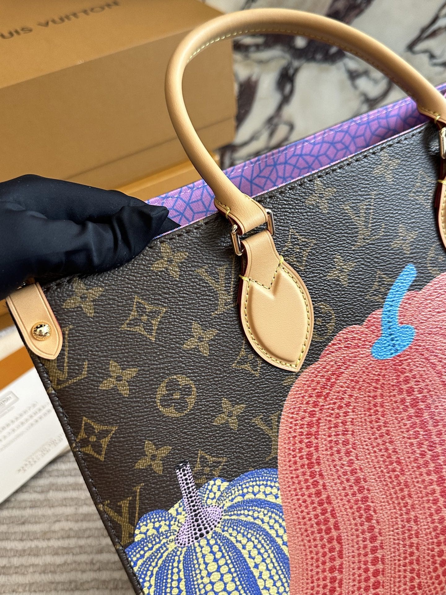 Louis Vuitton  LV X YK Monogram Pumpkin Onthego MM