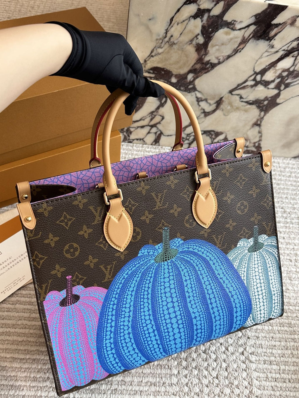 Louis Vuitton  LV X YK Monogram Pumpkin Onthego MM