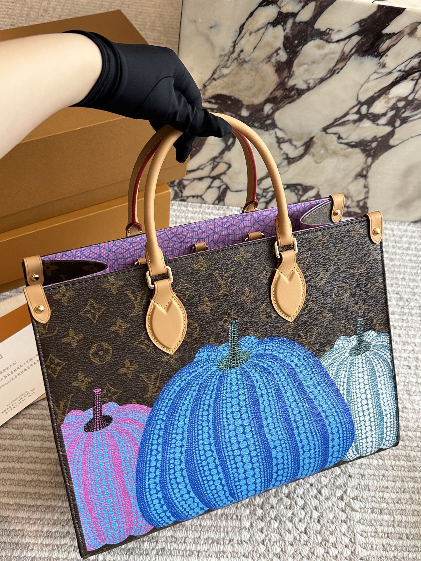 Louis Vuitton  LV X YK Monogram Pumpkin Onthego MM