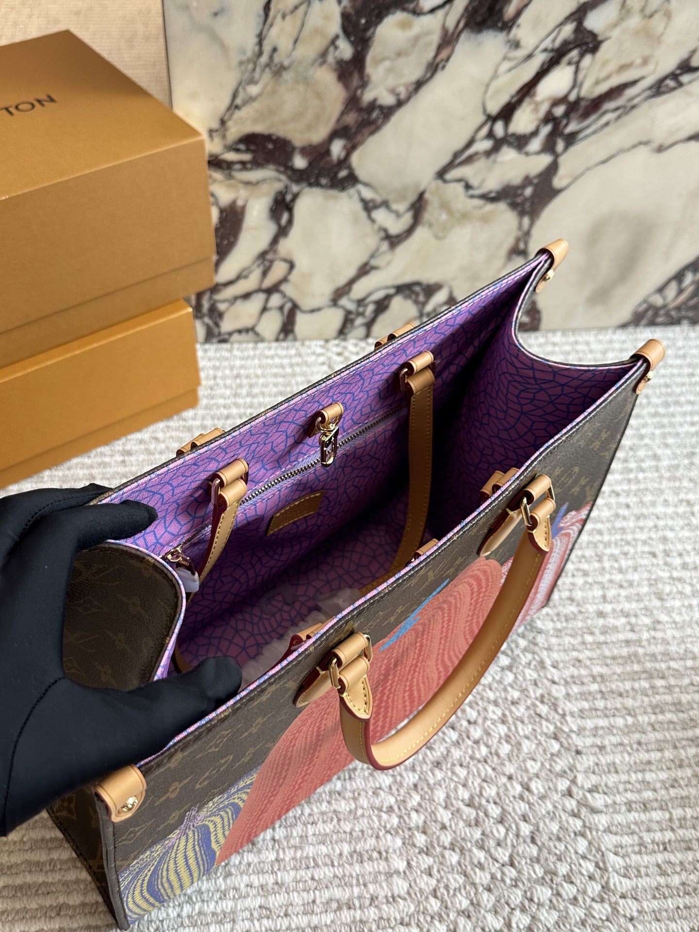 Louis Vuitton  LV X YK Monogram Pumpkin Onthego MM