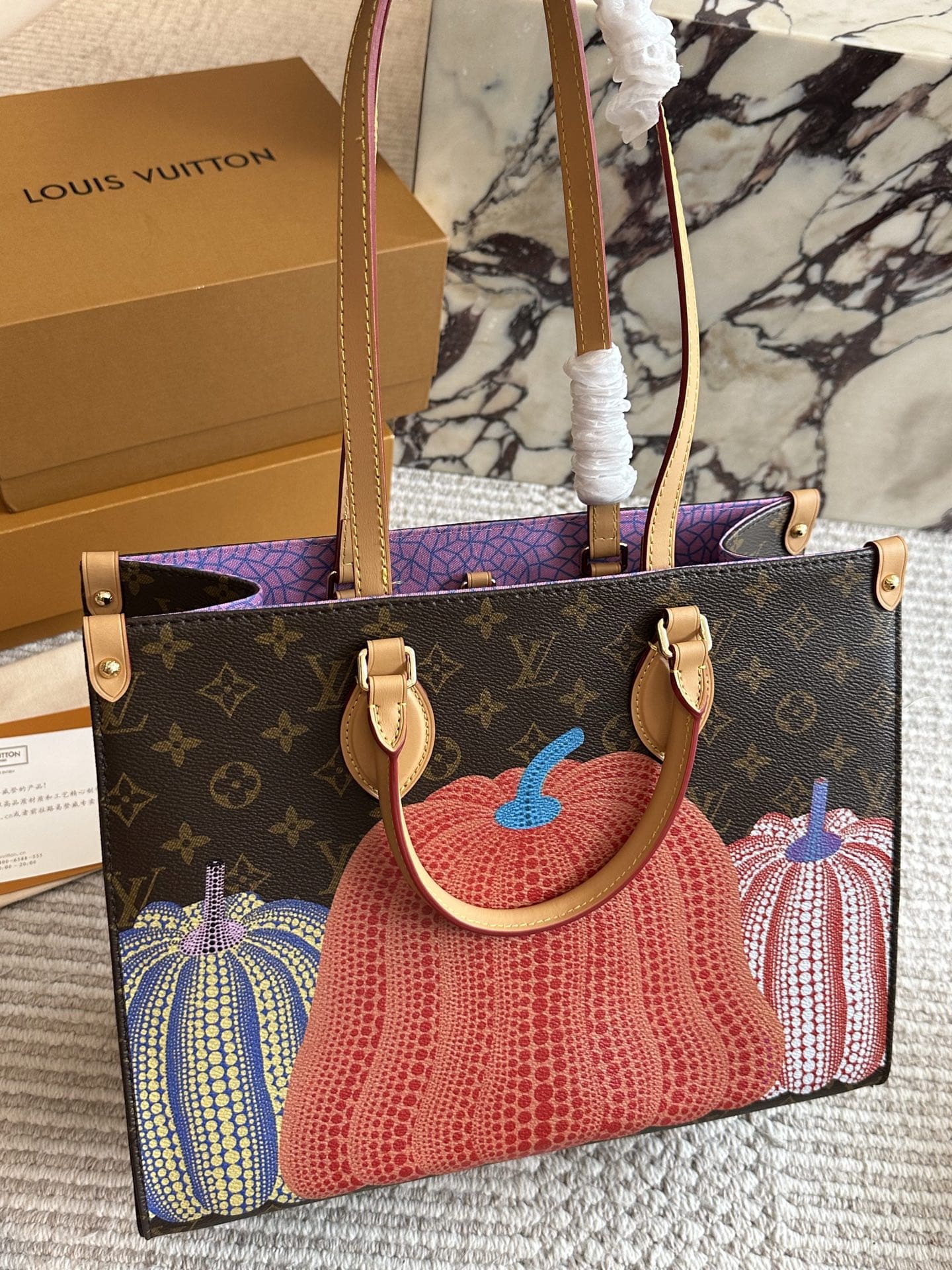 Louis Vuitton  LV X YK Monogram Pumpkin Onthego MM