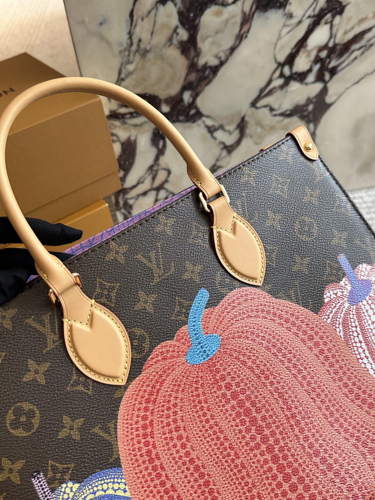 Louis Vuitton  LV X YK Monogram Pumpkin Onthego MM