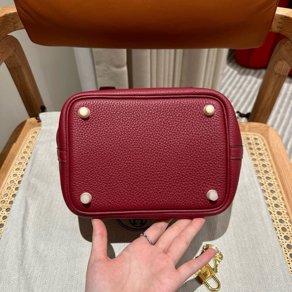 Hermès Picotin Lock 18 Rouge H Clemence Gold Hardware