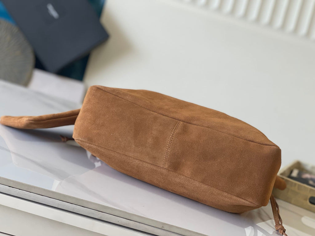SAINT LAURENT JAMIE SHOPPING in suede-CARAMEL COGNAC