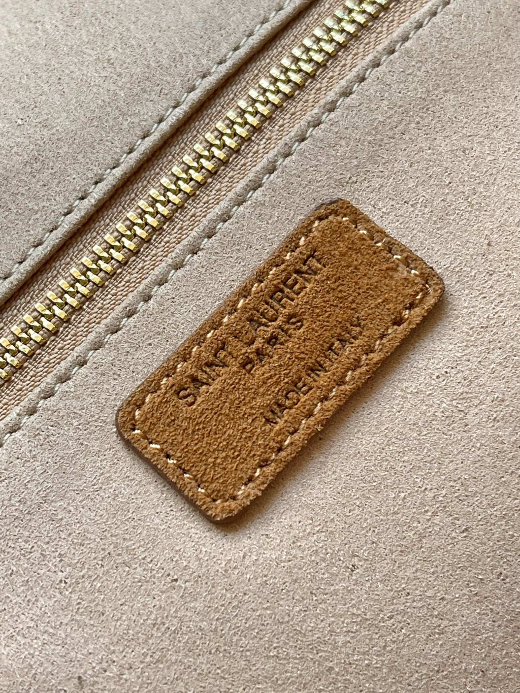 SAINT LAURENT JAMIE SHOPPING in suede-CARAMEL COGNAC