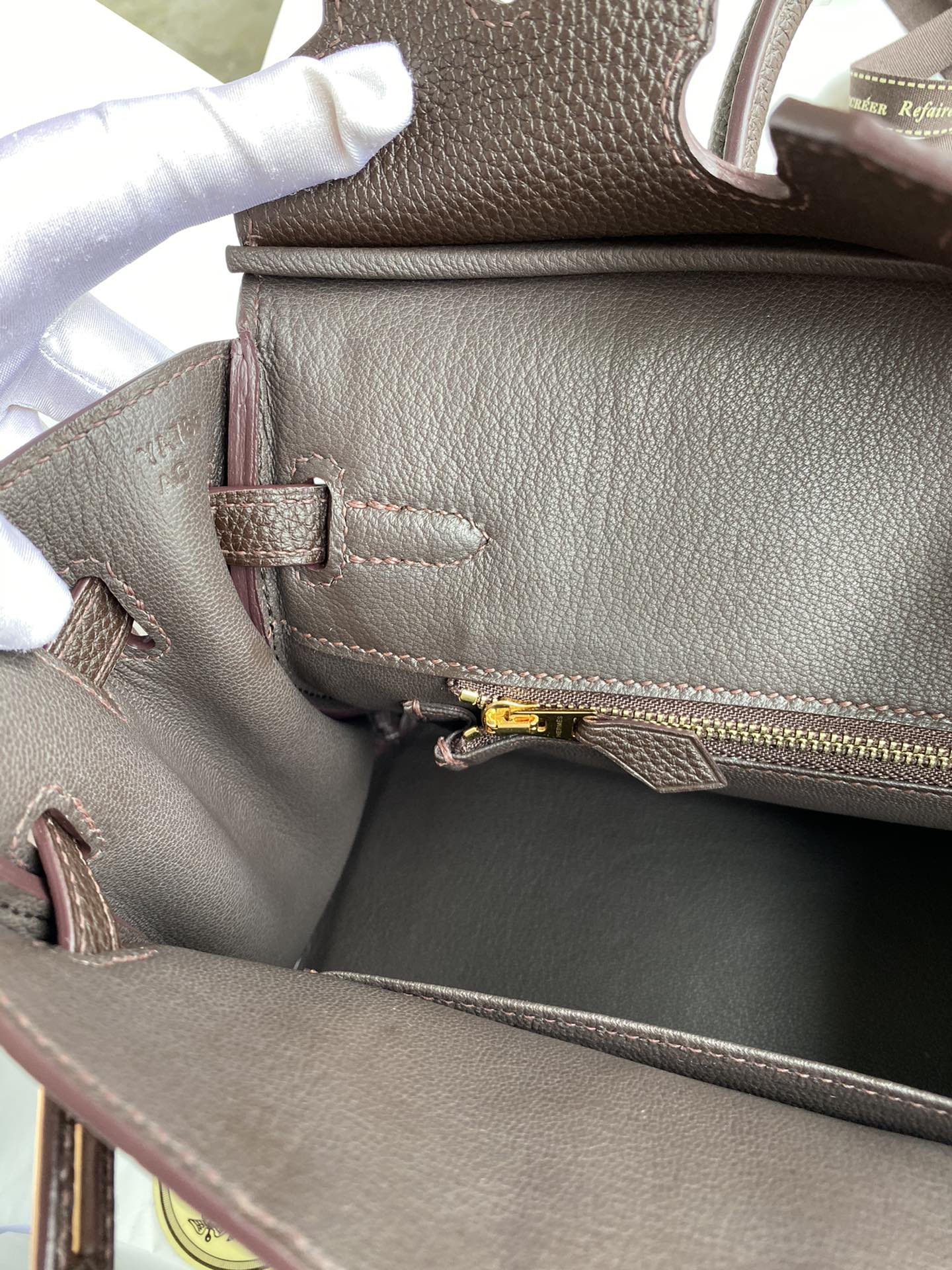 Hermès Birkin 25 Ecorce Togo Gold Hardware