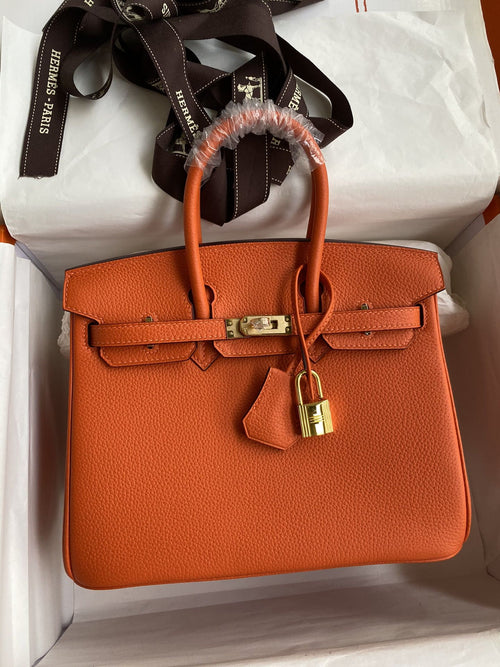 Hermès Birkin 25 Orange Togo Gold Hardware