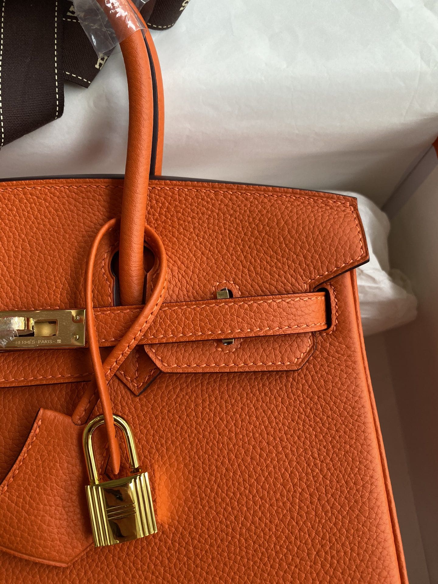 Hermès Birkin 25 Orange Togo Gold Hardware
