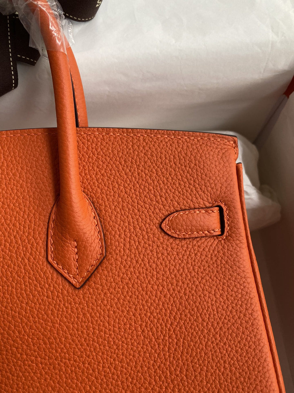 Hermès Birkin 25 Orange Togo Gold Hardware