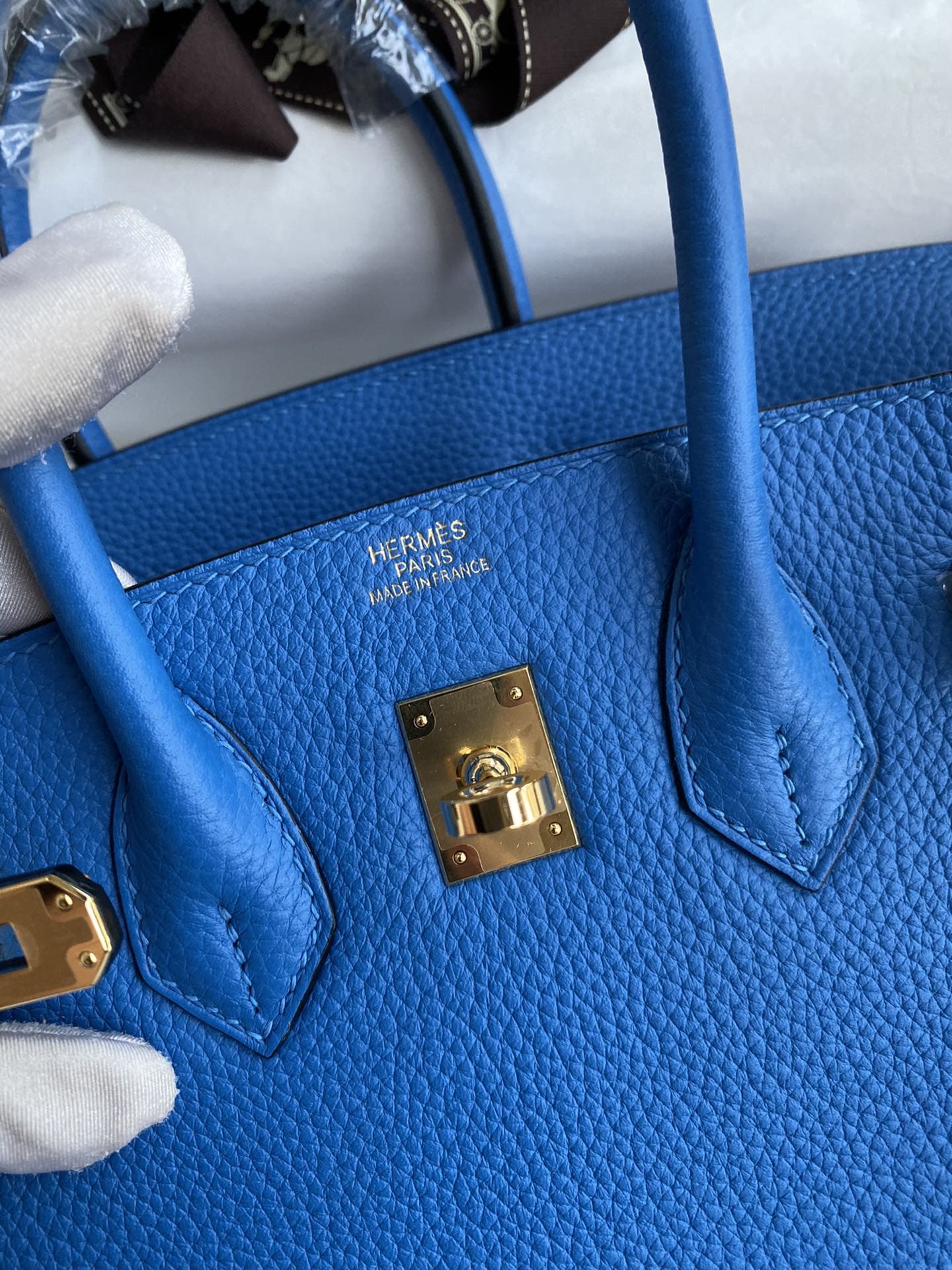 Hermès Birkin 25 Blue Zellige Togo Gold Hardware