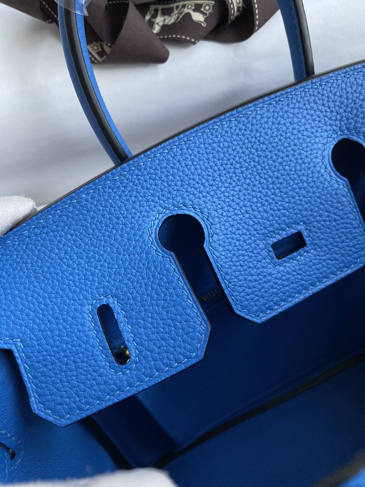 Hermès Birkin 25 Blue Zellige Togo Gold Hardware
