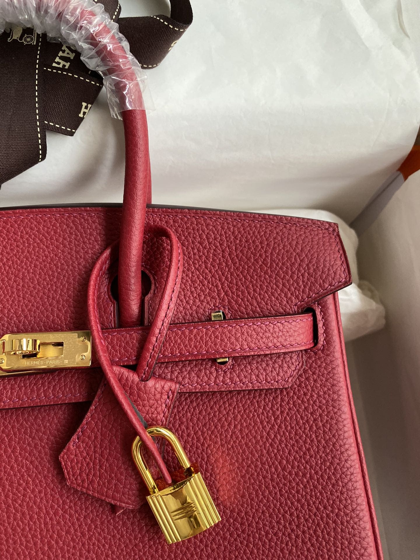 Hermès Rouge Grenat Birkin 25cm in Togo Leather with Gold Hardware