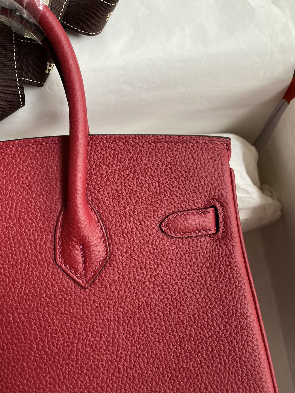 Hermès Rouge Grenat Birkin 25cm in Togo Leather with Gold Hardware