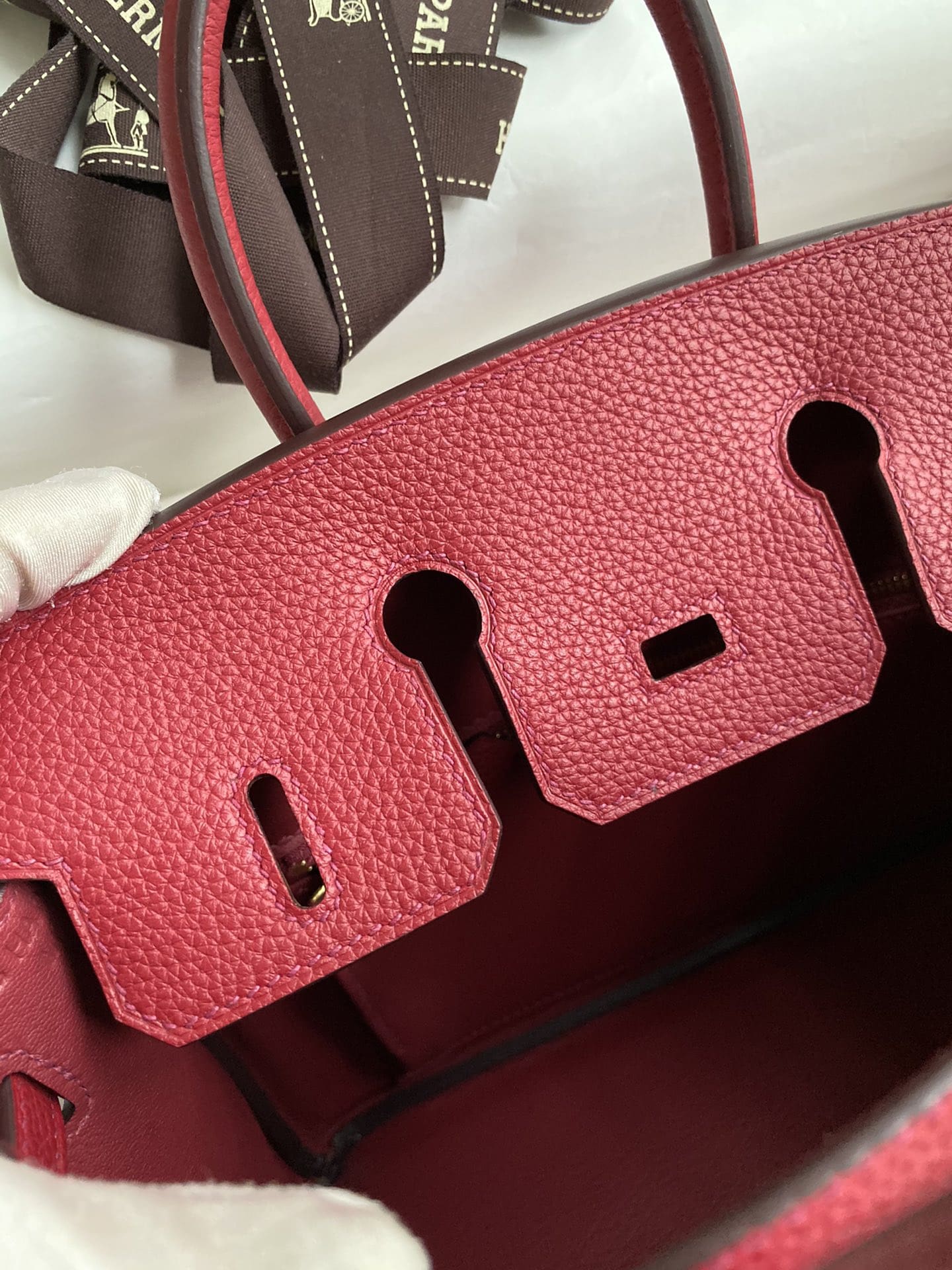 Hermès Rouge Grenat Birkin 25cm in Togo Leather with Gold Hardware