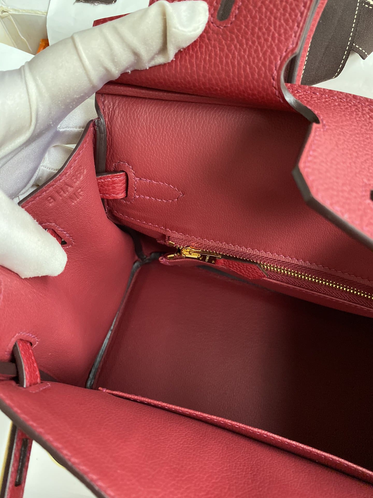 Hermès Rouge Grenat Birkin 25cm in Togo Leather with Gold Hardware
