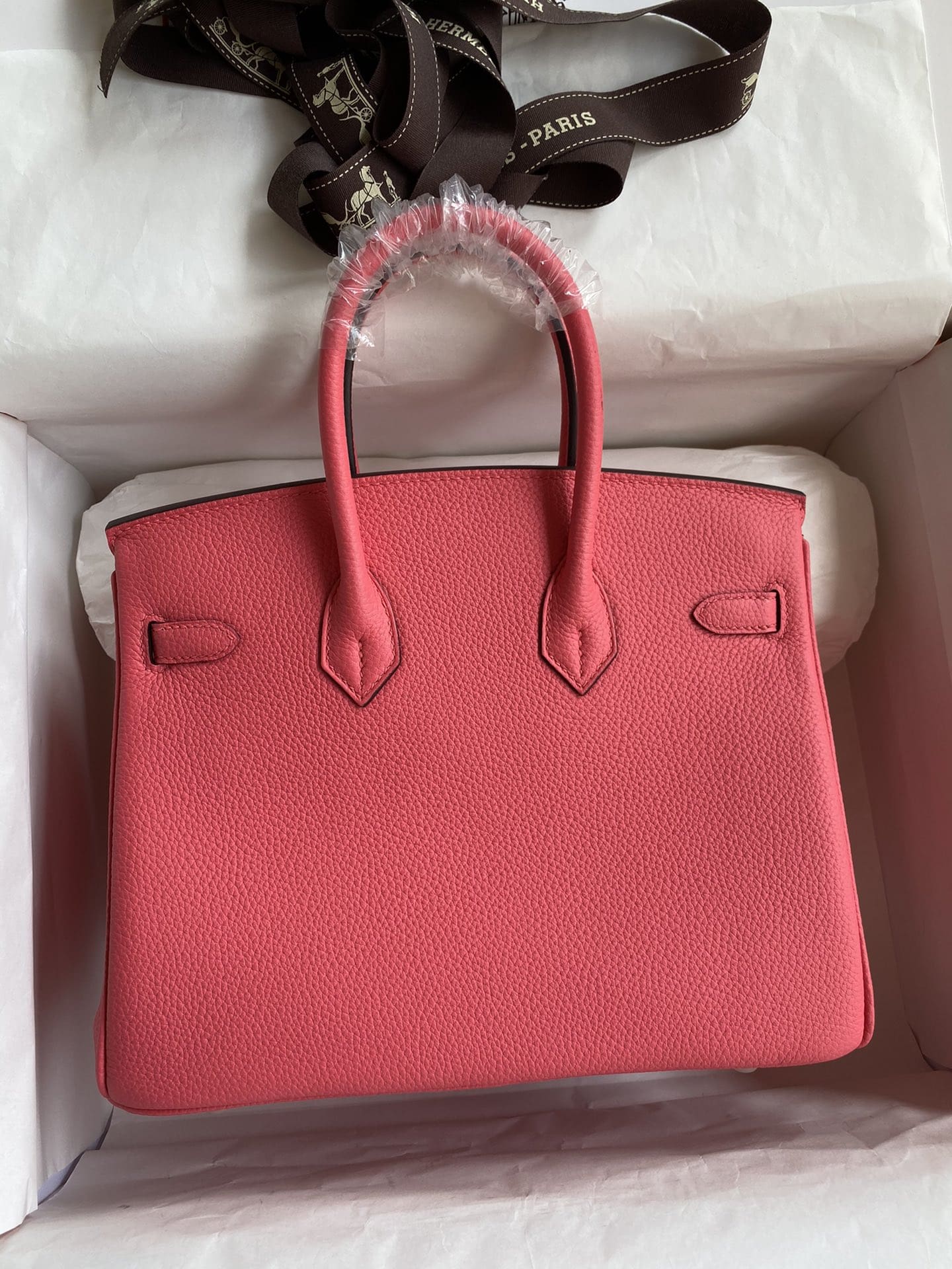 Hermes Birkin 25 Bag Pink Rose Lipstick Togo Gold Hardware