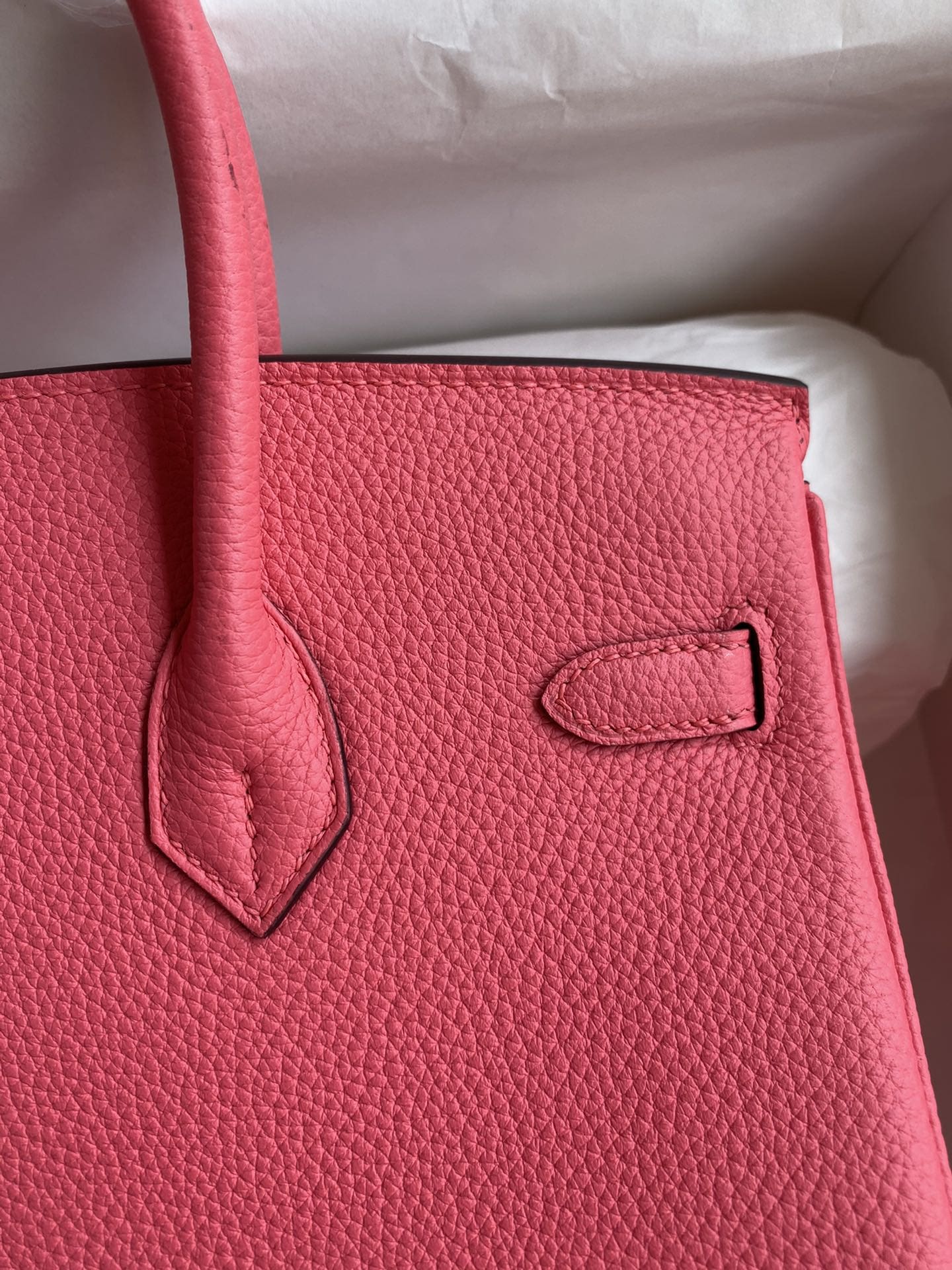 Hermes Birkin 25 Bag Pink Rose Lipstick Togo Gold Hardware