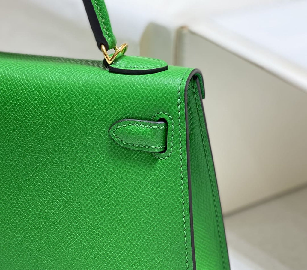 HERMÈS Mini Kelly 20 Bamboo Chevre Gold Hardware