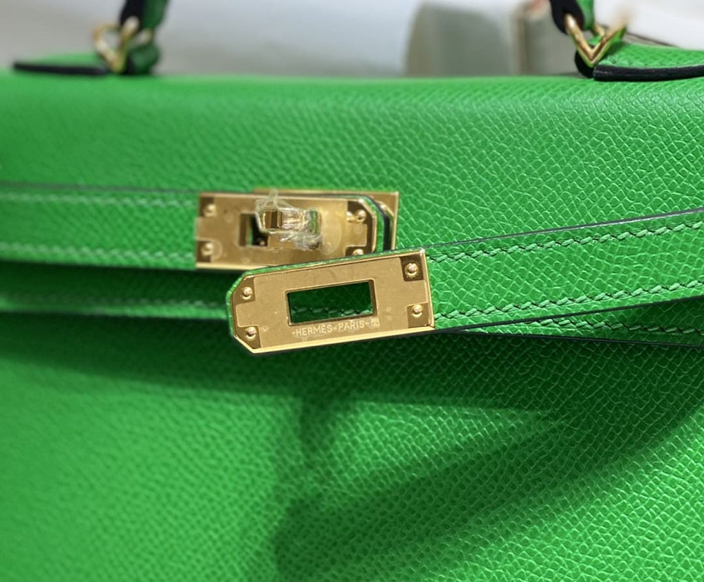 HERMÈS Mini Kelly 20 Bamboo Chevre Gold Hardware