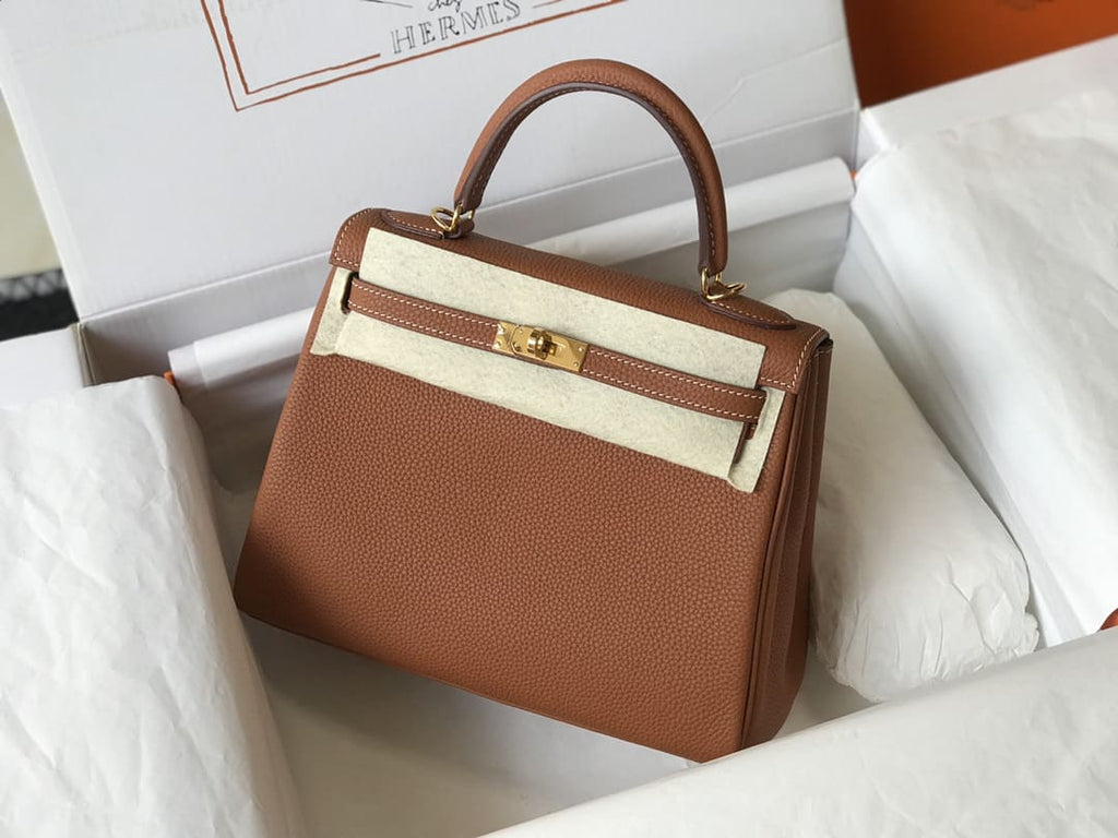 Hermès Kelly Retourne 28 Gold Togo Gold Hardware