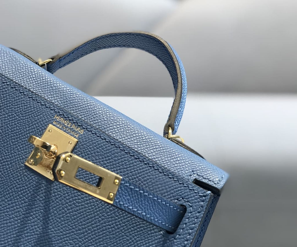 HERMÈS Kelly Mini 20 Epsom Deep Blue