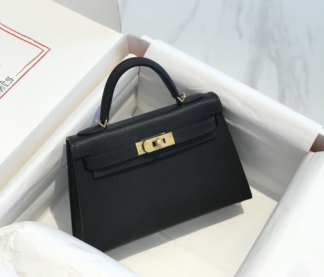 Hermès Kelly Sellier 20 Bleu Nuit Madame Gold Hardware
