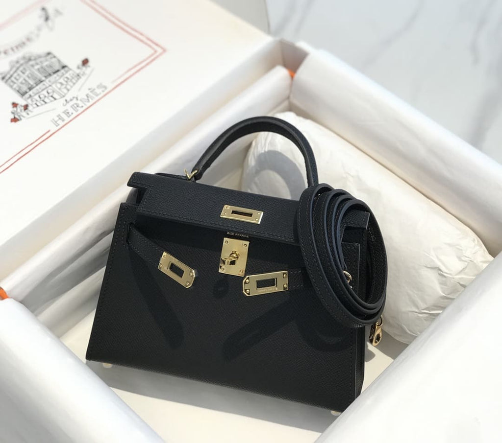 Hermès Kelly Sellier 20 Bleu Nuit Madame Gold Hardware
