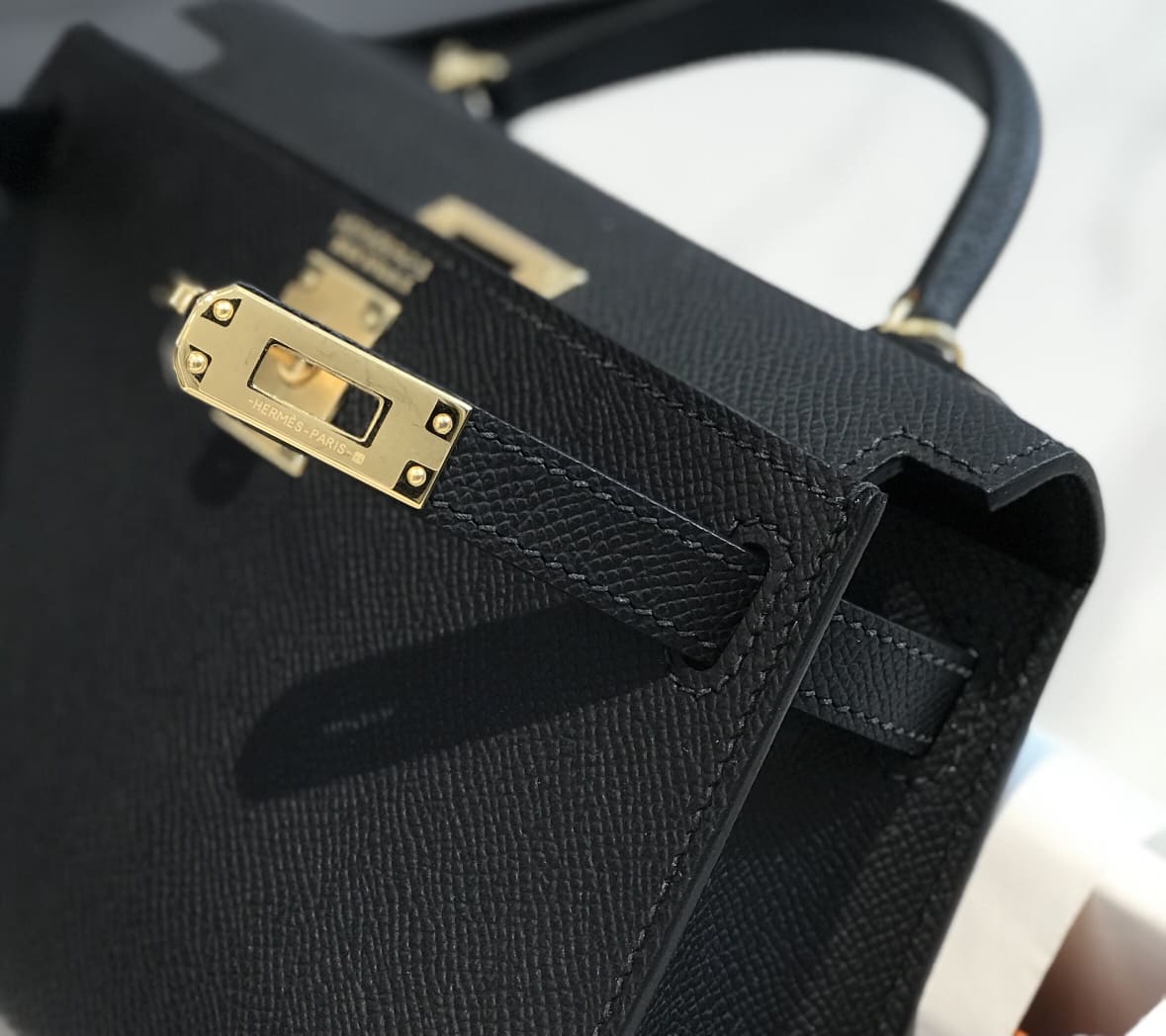 Hermès Kelly Sellier 20 Bleu Nuit Madame Gold Hardware