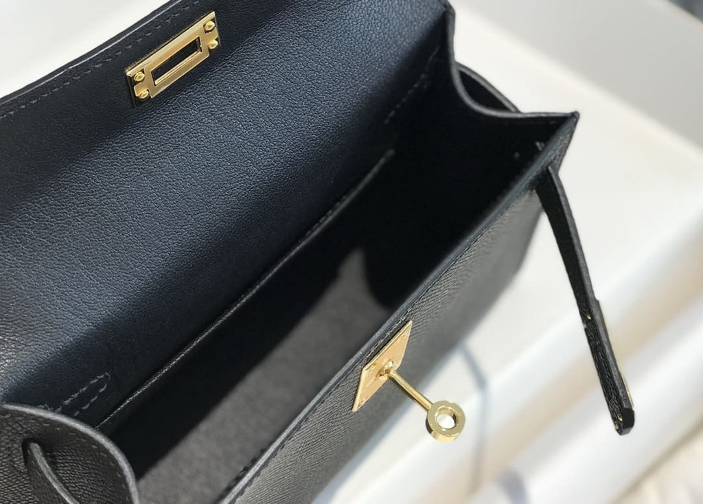 Hermès Kelly Sellier 20 Bleu Nuit Madame Gold Hardware