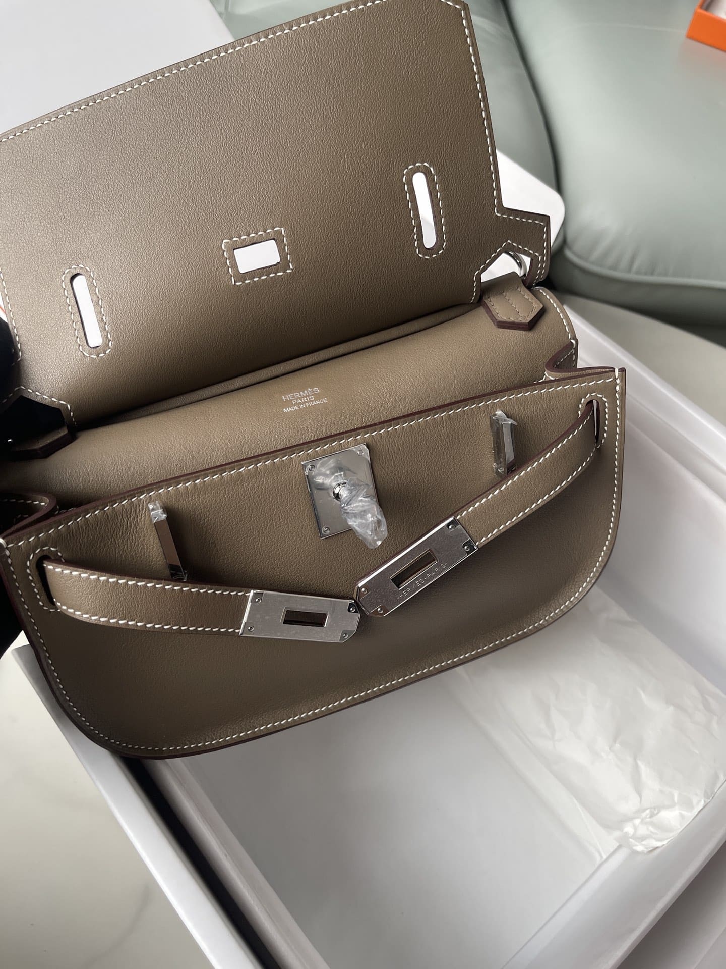 HERMÈS Mini Jypsiere Swift Etoupe
