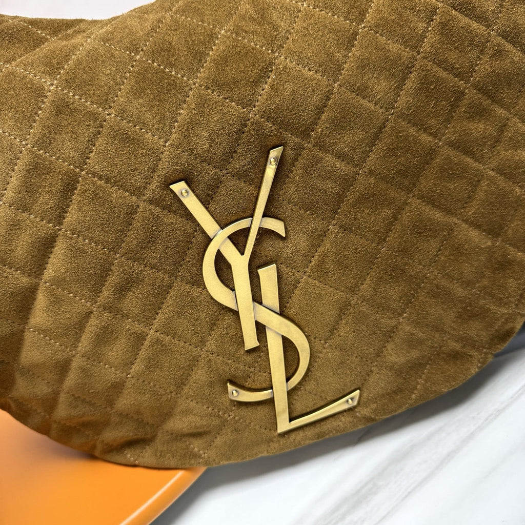 SAINT LAURENT ICARE hobo in quilted suede