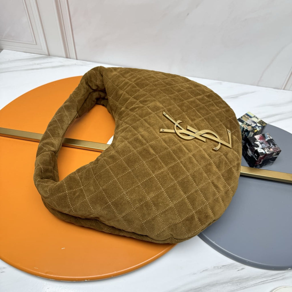 SAINT LAURENT ICARE hobo in quilted suede