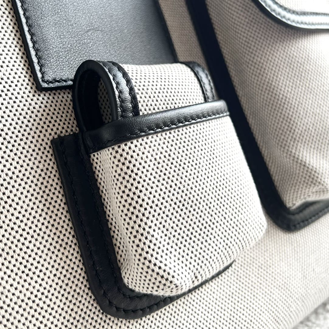 HERMÈS Evercalf Toile Cargo Haut A Courroies Birkin 40 Handbag
