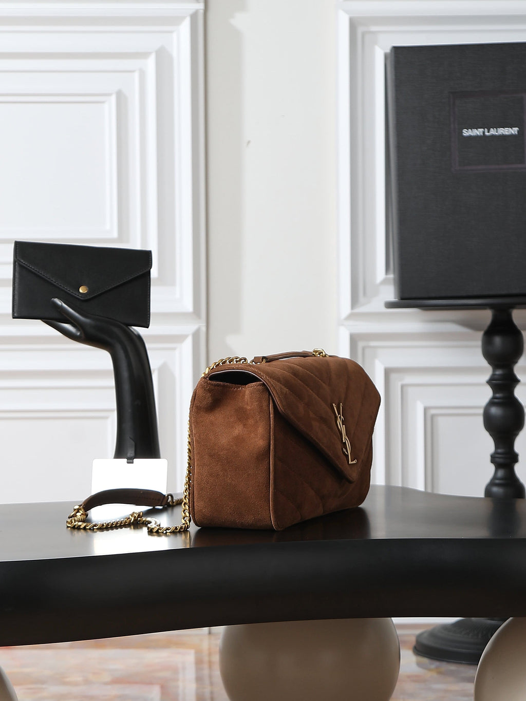 Saint Laurent  LOULOU medium in MATELASSÉ suede