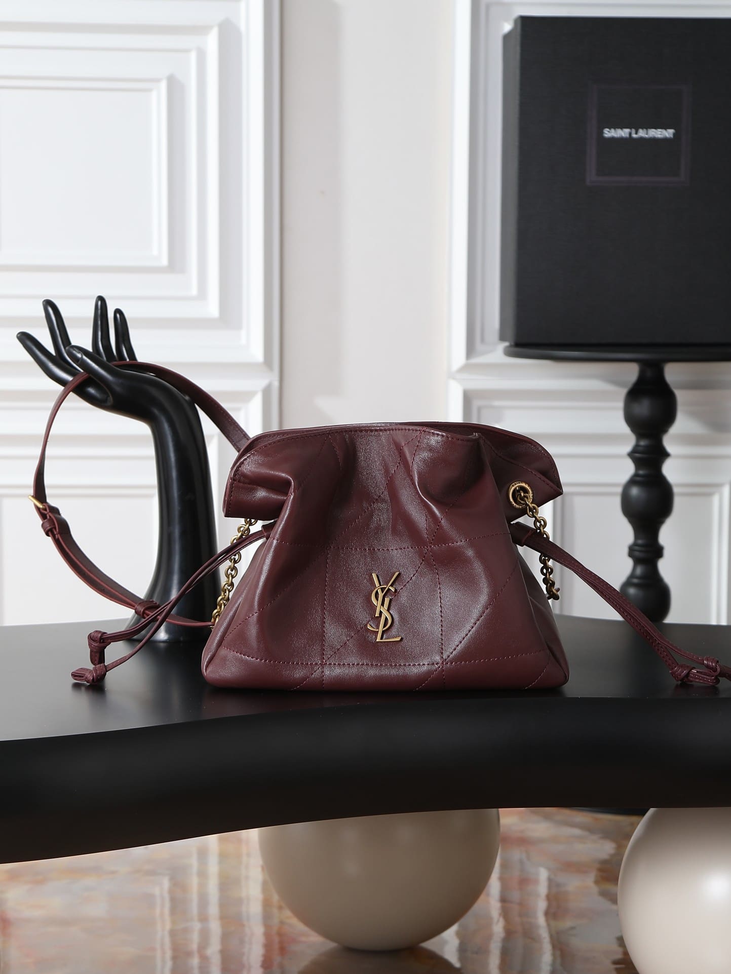 SAINT LAURENT JAMIE shoulder pouch in lambskin