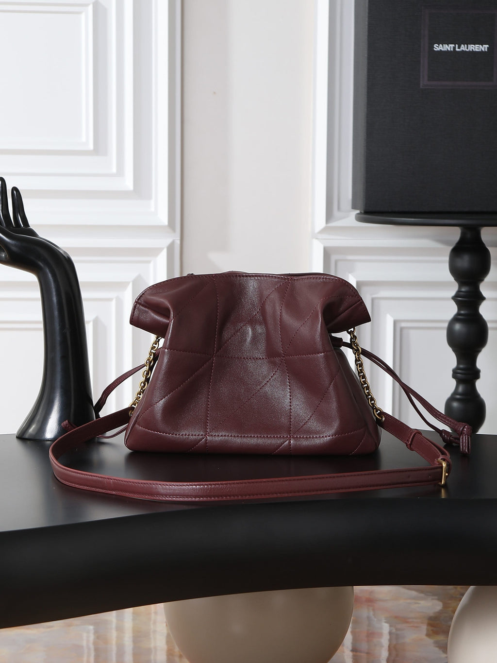 SAINT LAURENT JAMIE shoulder pouch in lambskin
