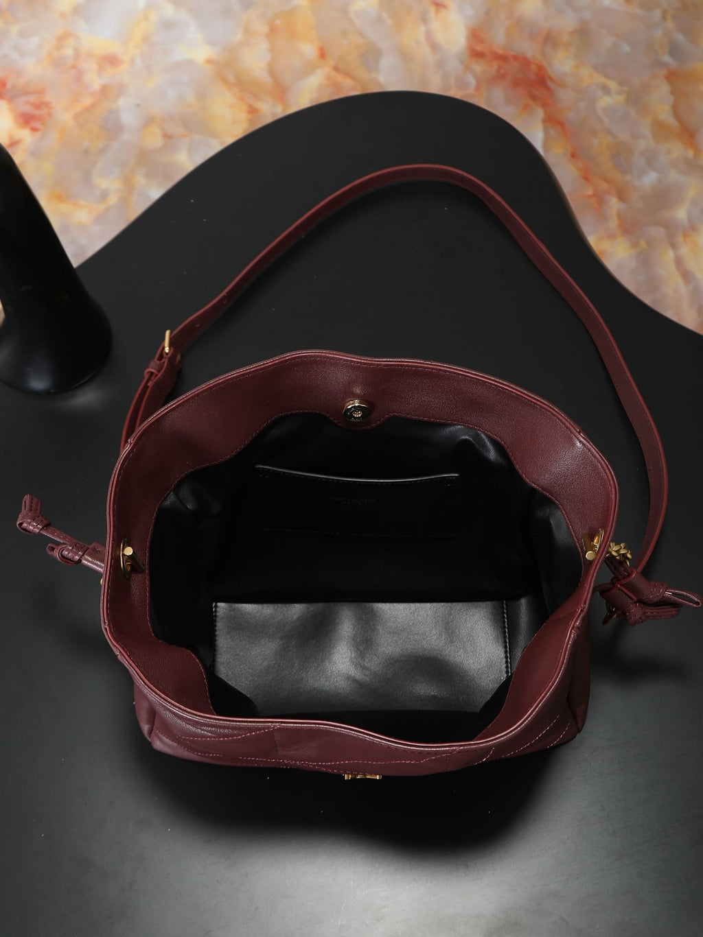 SAINT LAURENT JAMIE shoulder pouch in lambskin