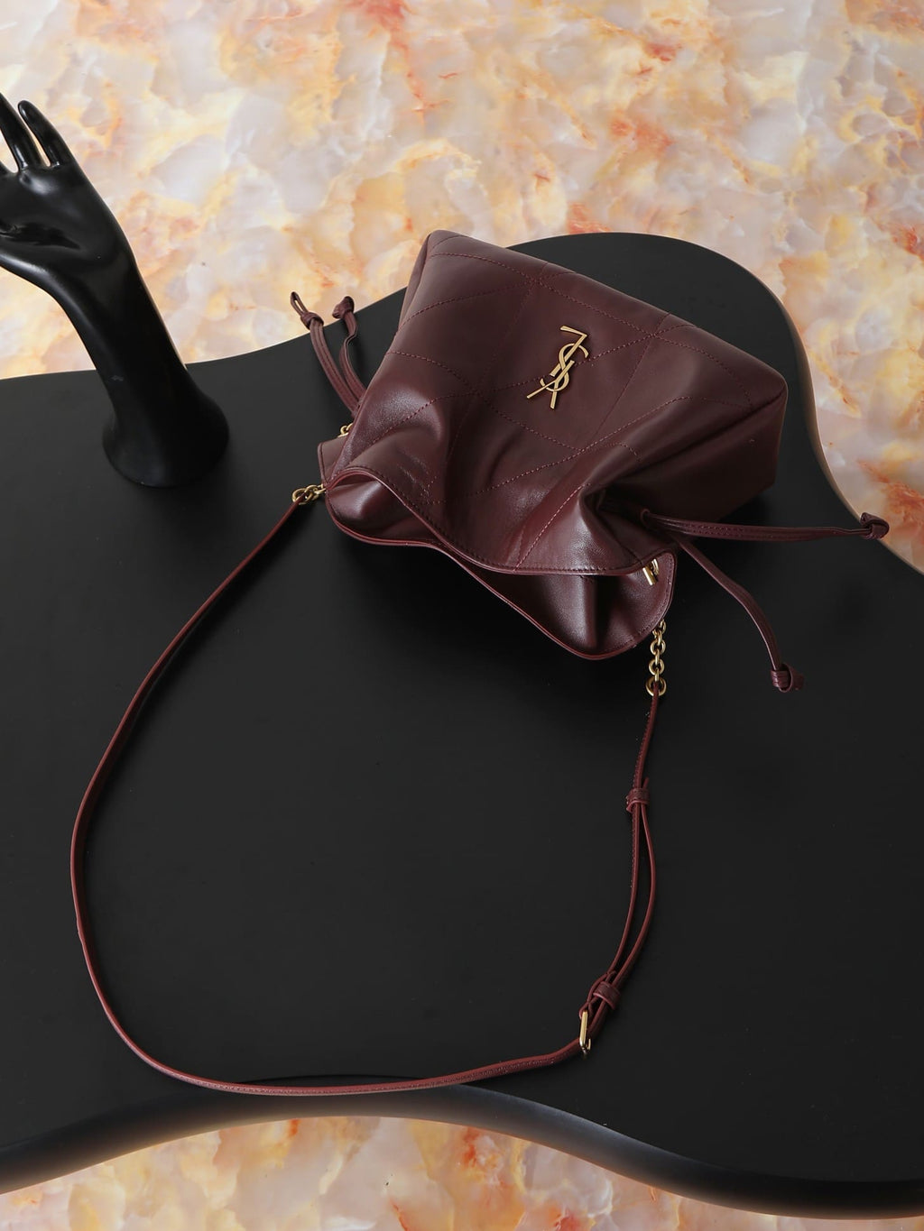 SAINT LAURENT JAMIE shoulder pouch in lambskin