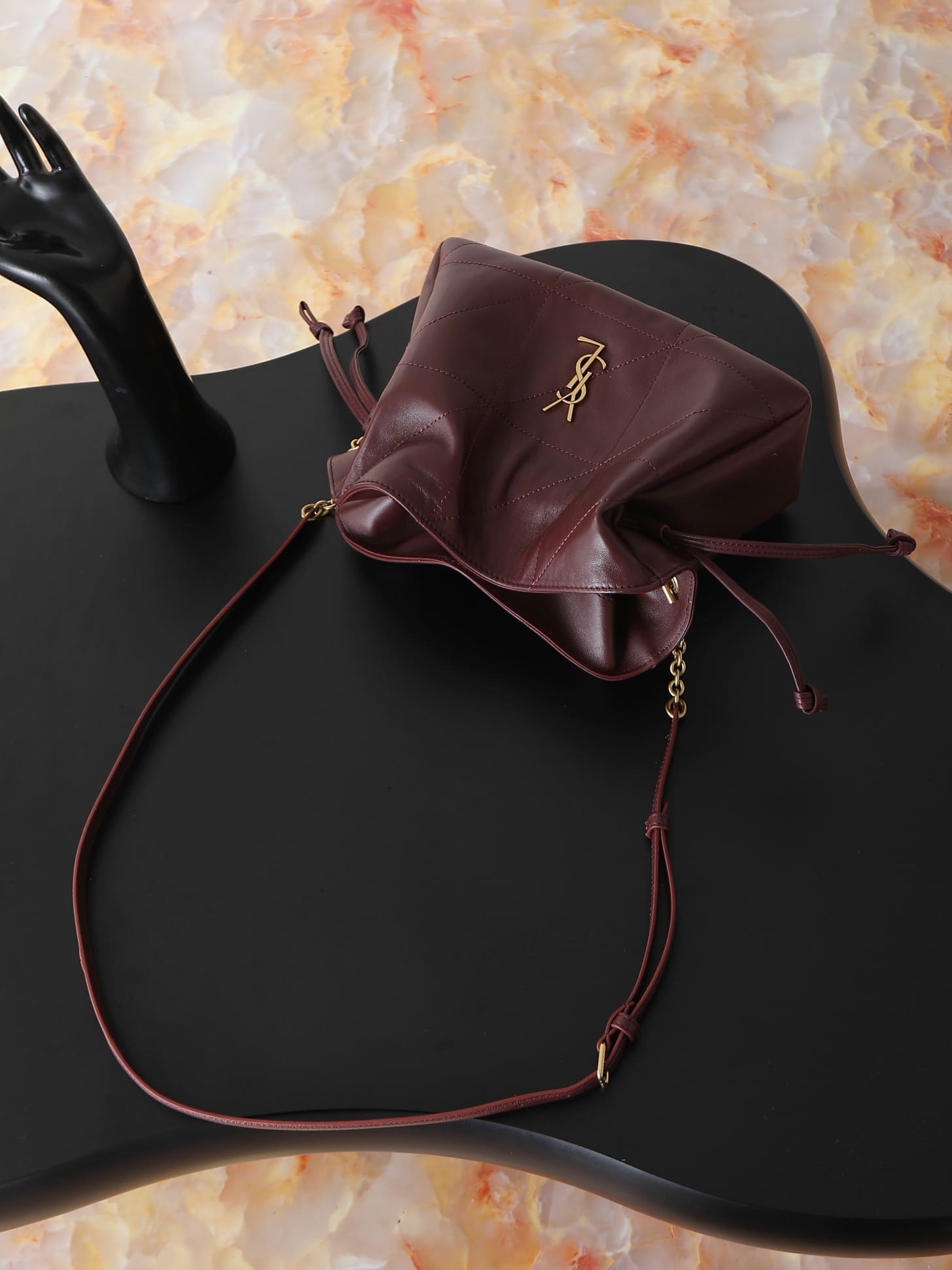 SAINT LAURENT JAMIE shoulder pouch in lambskin