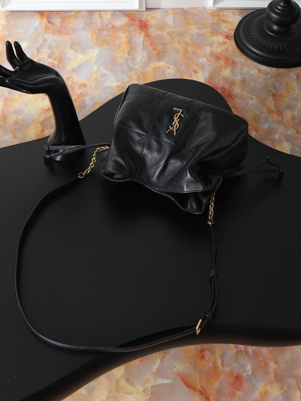 SAINT LAURENT JAMIE shoulder pouch in lambskin