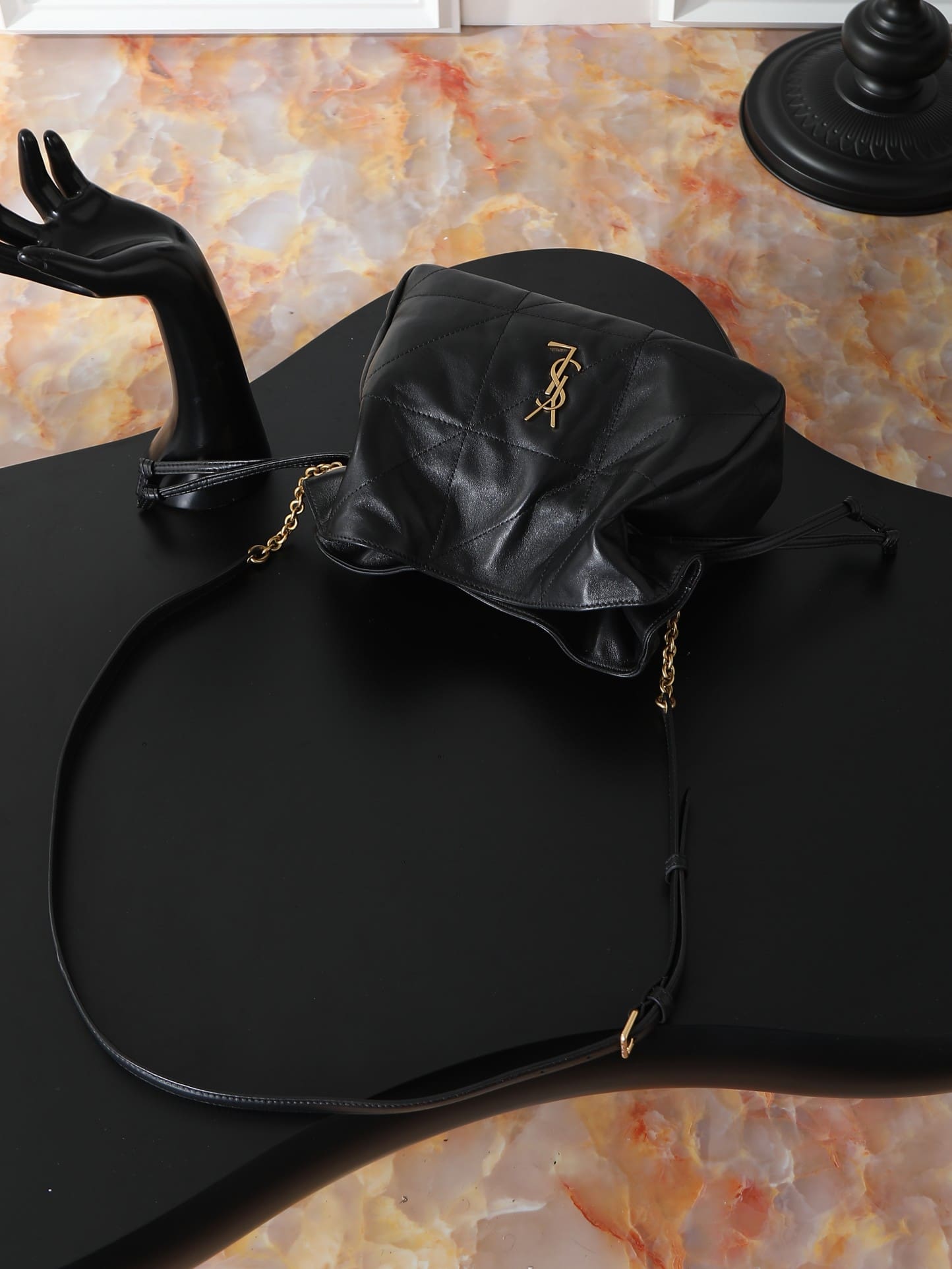 SAINT LAURENT JAMIE shoulder pouch in lambskin