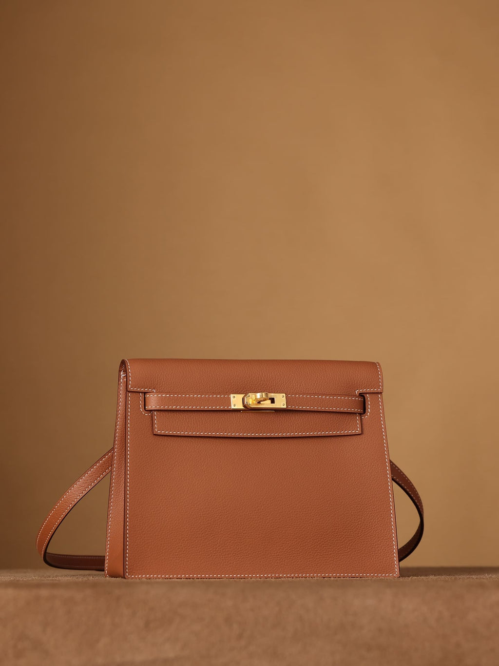 Hermès Kelly Danse Gold Verso Evercolor Gold Hardware