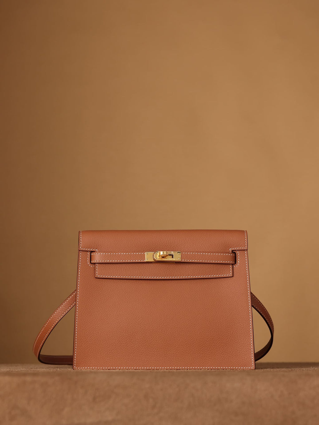 Hermès Kelly Danse Gold Verso Evercolor Gold Hardware