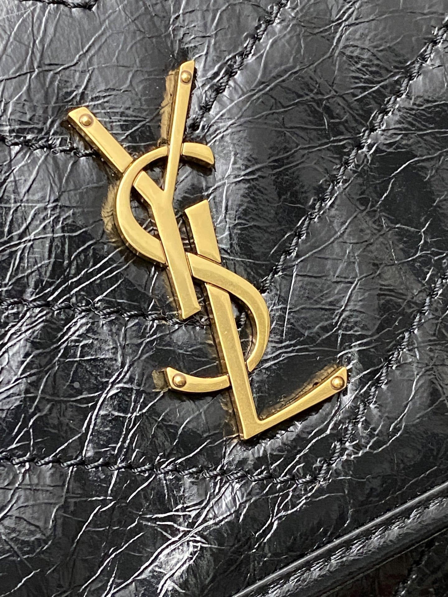SAINT LAURENT NIKI small shopping in vintage leather