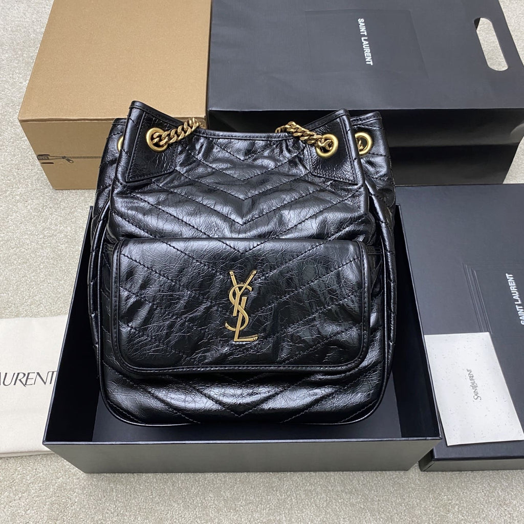 SAINT LAURENT NIKI small shopping in vintage leather