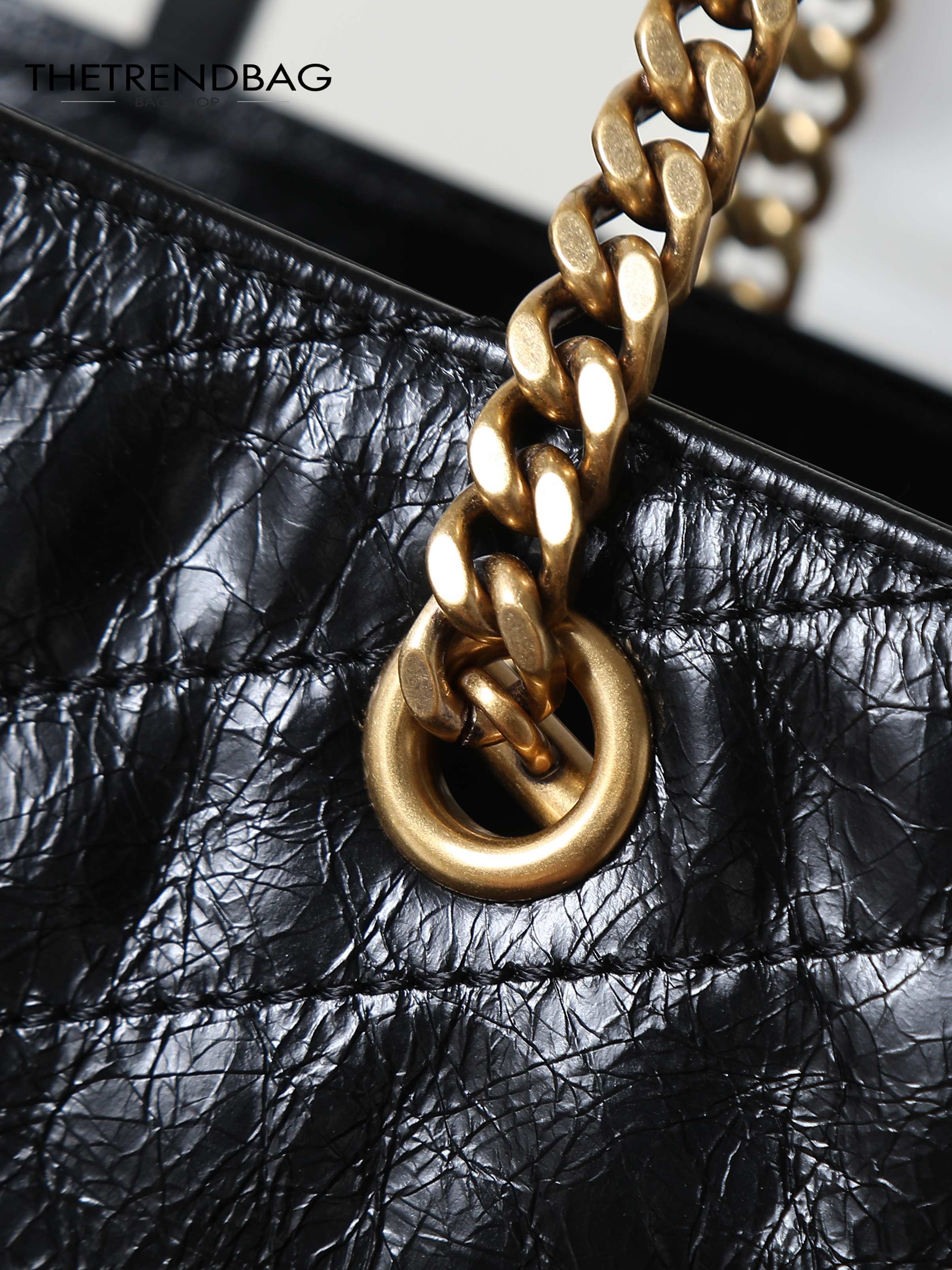 SAINT LAURENT NIKI shopping in vintage leather-large